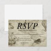 Vintage-Hochzeits-RSVP-Antwort-Antwort Modern RSVP Karte (Vorne/Hinten)