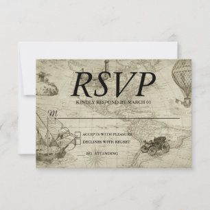 Vintage-Hochzeits-RSVP-Antwort-Antwort modern RSVP Karte