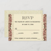 Vintage Hochzeitsblumenblüten RSVP Karte (Vorne/Hinten)