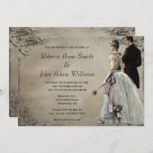 Vintage Hochzeitseinladung Einladung (Vorne/Hinten)