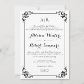 Vintage Hochzeitseinladung Einladung (Vorderseite)