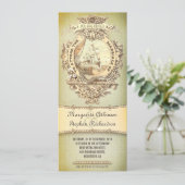 Vintage Hochzeitseinladungen Einladung (Stehend Vorderseite)