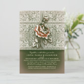 Vintage Hochzeitseinladungen von Lace Chic Einladung (Stehend Vorderseite)