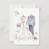 Vintage Hochzeitseinladungskarte Dankeskarte (Vorderseite)