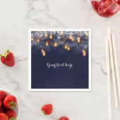 Vintage Hochzeitsempfehlung für Glühbirnen Serviette (Beispiel)