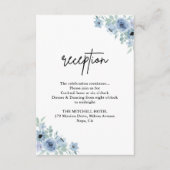 Vintage Hochzeitsempfehlung mit blauem Flor Begleitkarte (Vorderseite)