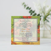 Vintage Hochzeitsfeier Einladung (Stehend Vorderseite)