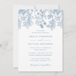 Vintage Hochzeitsfeier Einladung