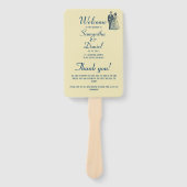 Vintage Hochzeitsfeier Fächer (Vorderseite)