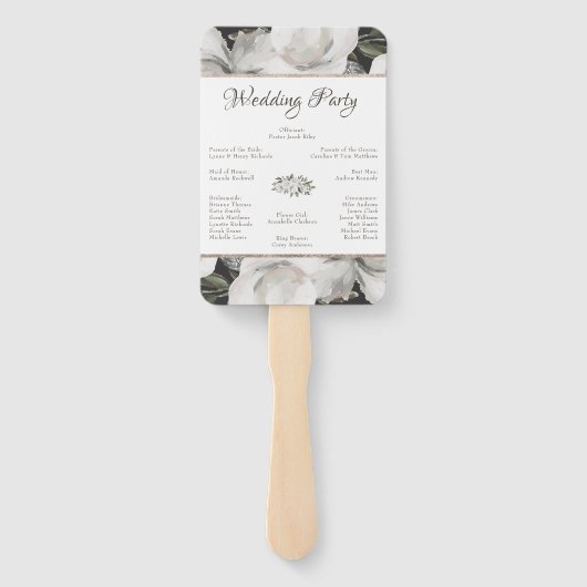 Vintage Hochzeitsfeier für Tschechien Fächer (Rückseite)