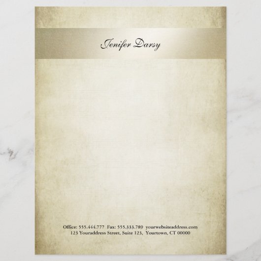 Vintage Hochzeitsfeier Imitate Goldstreifen Briefkopf (Vorderseite)