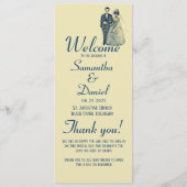 Vintage Hochzeitsfeier Programm (Vorderseite)