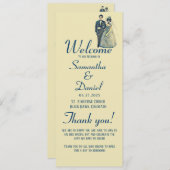 Vintage Hochzeitsfeier Programm (Vorne/Hinten)