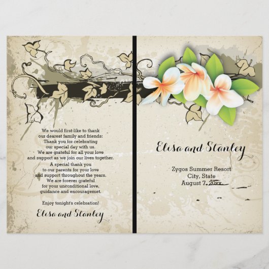 Vintage Hochzeitsfeier und Efeu (Vorderseite)