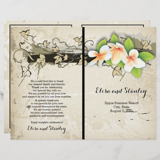 Vintage Hochzeitsfeier und Efeu (Vorne/Hinten)