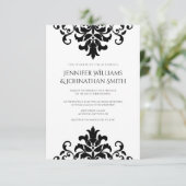 Vintage Hochzeitsfeiern Einladung (Stehend Vorderseite)