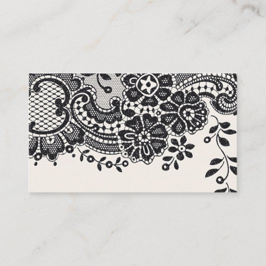 Vintage Hochzeitsfeiern in Schwarz - Platzkarten (Rückseite)