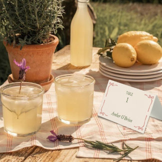 Vintage Hochzeitsgast-Escort & Platzkarte