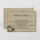 Vintage Hochzeitsgesellschaft Gröden Probe Einladung (Vorne/Hinten)