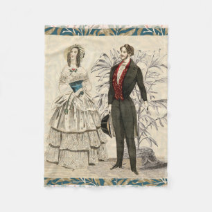Vintage- Hochzeitsillustration aus dem viktorianis Fleecedecke