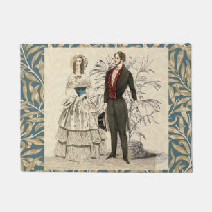 Vintage- Hochzeitsillustration aus dem viktorianis Fußmatte