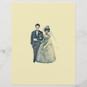 Vintage Hochzeitskarte (Rückseite)