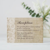 Vintage Hochzeitskarte der Spitzenklasse Begleitkarte (Stehend Vorderseite)