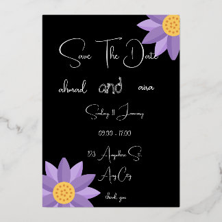 "Vintage Hochzeitskarten der Spitzenromantik" Folieneinladung