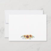 Vintage Hochzeitskarten für Sonnenblumen RSVP Karte (Rückseite)