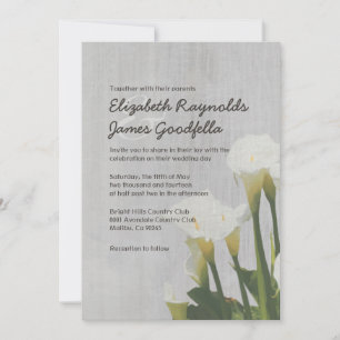 Vintage-Hochzeitskarten mit Calla-Lilien-Motiv Einladung