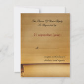 Vintage Hochzeitskarten RSVP Karte (Rückseite)