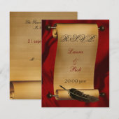 Vintage Hochzeitskarten RSVP Karte (Vorne/Hinten)