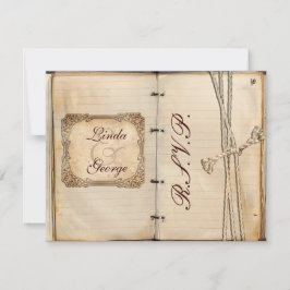 Vintage Hochzeitskarten RSVP Karte