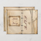 Vintage Hochzeitskarten RSVP Karte (Vorne/Hinten)