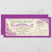 Vintage Hochzeitskarten & Schnörkel Einladung (Vorne/Hinten)