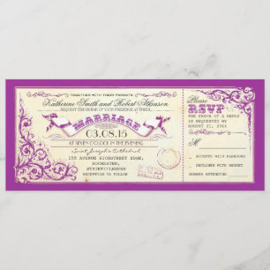 Vintage Hochzeitskarten & Schnörkel Einladung