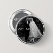 Vintage-Hochzeitsknopf Button (Vorne & Hinten)