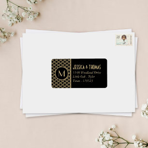 Vintage Hochzeitskollektion Art Déco Gatsby von 19 Adressaufkleber