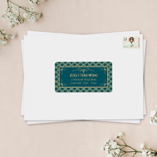 Vintage Hochzeitskollektion Art Déco Gatsby von 19 Adressaufkleber