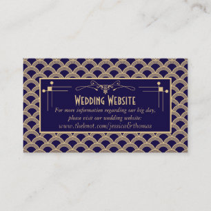 Vintage Hochzeitskollektion Art Déco Gatsby von 19 Begleitkarte