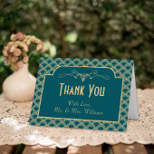Vintage Hochzeitskollektion Art Déco Gatsby von 19 Dankeskarte