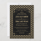 Vintage Hochzeitskollektion Art Déco Gatsby von 19 Einladung (Vorderseite)