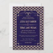Vintage Hochzeitskollektion Art Déco Gatsby von 19 Einladung (Vorderseite)