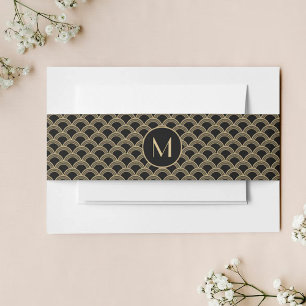 Vintage Hochzeitskollektion Art Déco Gatsby von 19 Einladungsbanderole