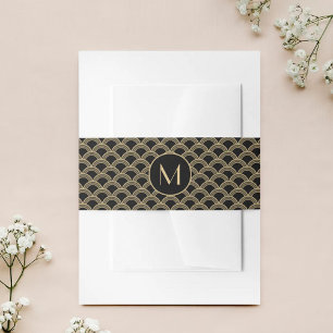 Vintage Hochzeitskollektion Art Déco Gatsby von 19 Einladungsbanderole
