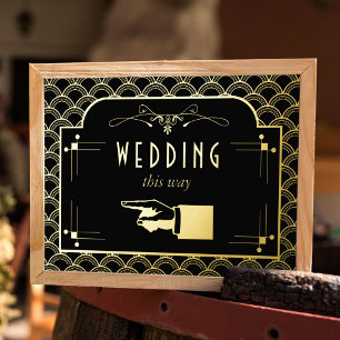 Vintage Hochzeitskollektion Art Déco Gatsby von 19 Foliendrucke