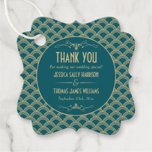 Vintage Hochzeitskollektion Art Déco Gatsby von 19 Geschenkanhänger