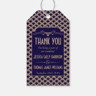 Vintage Hochzeitskollektion Art Déco Gatsby von 19 Geschenkanhänger