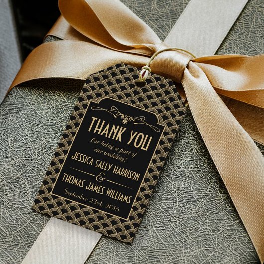 Vintage Hochzeitskollektion Art Déco Gatsby von 19 Geschenkanhänger