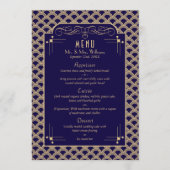 Vintage Hochzeitskollektion Art Déco Gatsby von 19 Menükarte (Vorderseite)